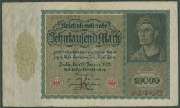 Dt. Reich 10000 Mark 1922, DEU-76 Serie K/J, Gebraucht (K1455) - 10.000 Mark