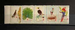 INDIA 1978 Birds Anti Tuberculosis Seals 5v Strip MNH No Gum As Issued - Andere & Zonder Classificatie