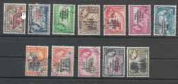 1957 Queen Elizabeth Stamps Of 1952 Of Gold Coast Overprinted "GHANA INDEPENDENCE 6TH.. MARCH, 1957".set Used - Ghana (1957-...)