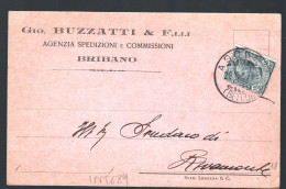 BRIBANO - SEDICO - 1913 - CARTOLINA COMMERCIALE - GIOVANNI BUZZATTI - AGENZIA SPEDIZIONI (INT689) - Shops
