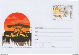 Bulgaria 2023 "Miocene Mammals", Postal Stationery, Machairodus, Saber-toothed Cat - Fossilien