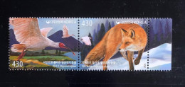 SOUTH KOREA 2022 Birds Ibis And Fox 2v MNH - Other & Unclassified