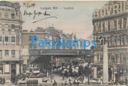 229889 UK LONDON LUDGATE HILL CIRCULATED TO AUSTRIA POSTAL POSTCARD - Other & Unclassified