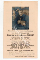 Image Pieuse Mortuaire " Monseigneur Jean-Arthur CHOLLET " Archevèque De Cambrai - Images Religieuses