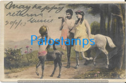 229897 REAL PHOTO CENTAURO PHOTOGRAPHIC TRICK CIRCULATED TO ARGENTINA POSTAL POSTCARD - Photographs