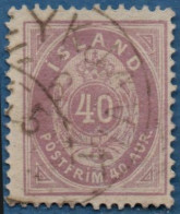 Island 1882 40 Aur Perforation 14:13½ Cancelled - Oblitérés