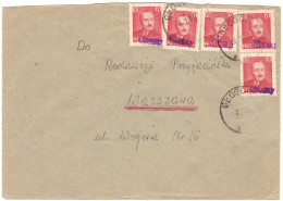 Polen Brief Mit Mi.-Nr.5x651 Glógow 8.1.1951 Orig. Gelaufen Nach Warschau, Feinst - Brieven En Documenten