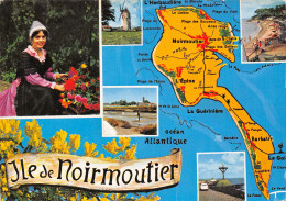 85-ILE DE NOIRMOUTIER LA CARTE DE L ILE-N°T2758-C/0319 - Ile De Noirmoutier