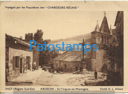 229907 FRANCE ARDECHE ST CIRGUES EN MONTAGNE SHIP PAQUEBOT CHARGEURS REUINS CIRCULATED TO ARGENTINA POSTAL POSTCARD - Other & Unclassified