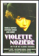 Carte Postale : Violette Nozière (cinema Affiche Film) Isabelle Huppert, Claude Chabrol - Illustration Michel Landi - Affiches Sur Carte