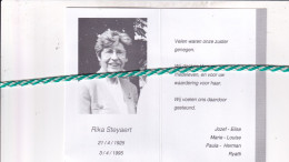 Rika Steyaert, 1925, 1995. Foto - Todesanzeige
