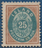 Island 1900 25 Aur Unused - Neufs