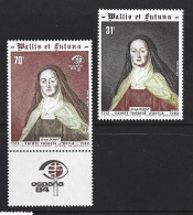 Wallis & Futuna Islands 1982 Sister Teresa & 1984 Redrawn In New Colours Espana Singles MNH - Neufs