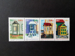 SAINT-PIERRE ET MIQUELON MI-NR. 832-835 POSTFRISCH(MINT) ZD WINDFÄNGE TRAD. HÄUSER 2001 - Unused Stamps