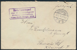 Dt. Reich Brief Feldpost Mit K2 Cöpenick Bst. Res.-Inft.-Regt. 262 N. Schwerin - Brieven En Documenten