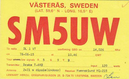 AK 214892 QSL - Sweden - Västeras - Amateurfunk