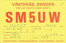 AK 214893 QSL - Sweden - Västeras - Radio Amateur