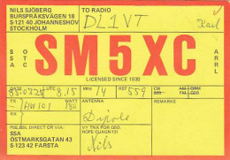 AK 214895 QSL - Sweden - Farsta - Radio Amateur