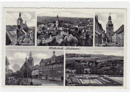 39010941 - Hettstedt Mit Wilhelmstrasse, Gesamtansicht, Saigertor, Markt Mit Rathaus Und Stadtbad Gelaufen Von 1938. Gu - Autres & Non Classés