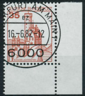 BRD DS BURGEN U. SCHLÖSSER Nr 1139 Zentrisch Gestempelt ECKE X9270FE - Used Stamps