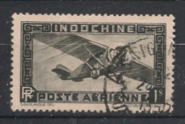 INDOCHINE - 1933-38 - Poste Aérienne PA N°YT. 11 - Avion 1pi Noir - Oblitéré / Used - Oblitérés