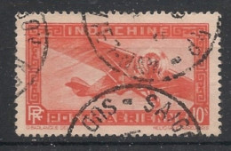 INDOCHINE - 1933-38 - Poste Aérienne PA N°YT. 14 - Avion 10pi Rouge - Oblitéré / Used - Gebruikt