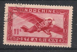 INDOCHINE - 1942-44 - Poste Aérienne PA N°YT. 26 - Avion 11c Rouge Carminé - Oblitéré / Used - Gebraucht