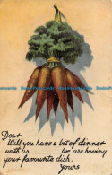 R162116 Old Postcard. Carrots. Valentine. 1910 - Monde