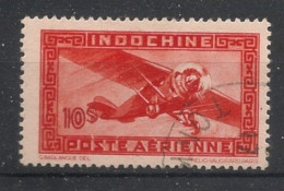 INDOCHINE - 1942-44 - Poste Aérienne PA N°YT. 38 - Avion 10pi Rouge - Oblitéré / Used - Usati