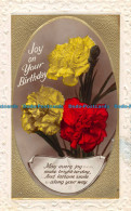 R162149 Greetings. Joy On Your Birthday. Flowers. RP - Monde