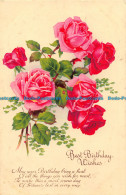 R162151 Greetings. Best Birthday Wishes. Pink Roses. 1933 - Monde