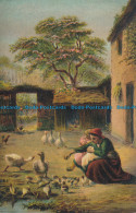 R162236 Old Postcard. Feeding The Ducks. Millet. No 327 - World