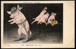 CPA Satirique Illustrateur ESPINASSE Satire Politique "Pour Faire Plaisir Aux HUMBERT" (mai 1902) ** COCHONS - Satirische