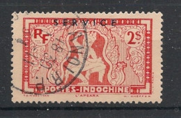 INDOCHINE - 1933 - Service N°YT. 16 - Apsara 2pi Rouge - Oblitéré / Used - Gebruikt