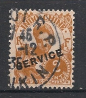 INDOCHINE - 1934 - Service N°YT. 18 - Cambodgienne 2c Jaune-brun - Oblitéré / Used - Usati