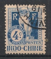 INDOCHINE - 1908 - Taxe TT N°YT. 6 - Dragon D'Angkor 4c Bleu - Oblitéré / Used - Gebraucht