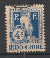 INDOCHINE - 1908 - Taxe TT N°YT. 6 - Dragon D'Angkor 4c Bleu - Oblitéré / Used - Gebruikt