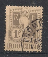 INDOCHINE - 1908 - Taxe TT N°YT. 15 - Dragon D'Angkor 1f Gris - Oblitéré / Used - Gebruikt