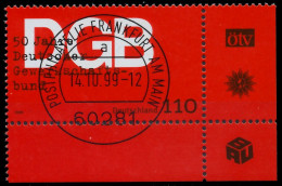 BRD BUND 1999 Nr 2083 Zentrisch Gestempelt ECKE-URE X5526BA - Oblitérés