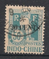 INDOCHINE - 1919 - Taxe TT N°YT. 26 - Dragon D'Angkor 20c Sur 50c Bleu-vert - Oblitéré / Used - Usati