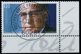 BRD BUND 1997 Nr 1963 Zentrisch Gestempelt ECKE-URE X557FAE - Oblitérés