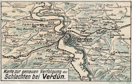 MIL3336  --   SCHLACHTEN BEI VERDUN, FRANCE  --   KARTE ZUR GENAUEN VERFOLGUNG - Guerre 1914-18