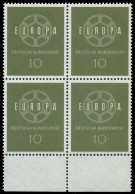 BRD BUND 1959 Nr 320 Postfrisch VIERERBLOCK URA X558336 - Neufs