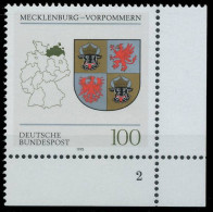 BRD BUND 1993 Nr 1661 Postfrisch FORMNUMMER 2 X56F7A6 - Unused Stamps