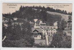 39087641 - Faulenbach Bei Fuessen. Teilansicht Mit Gasthof Und Pension Zur Villa Am See, Dépendance Gelaufen, Mit Stemp - Kaufbeuren