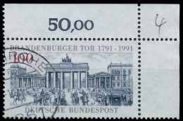 BRD BUND 1991 Nr 1492 Gestempelt ECKE-ORE X575B3E - Used Stamps