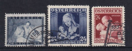 AUSTRIA 1935-37 - Canceled - ANK 597, 627, 638 - Muttertag - Ungebraucht