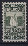 AUSTRIA 1910 - MNH - ANK 172 - Unused Stamps