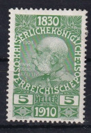 AUSTRIA 1910 - MLH - ANK 164 - Neufs