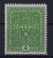 AUSTRIA 1917 - MLH - ANK 206 Z I - Unused Stamps